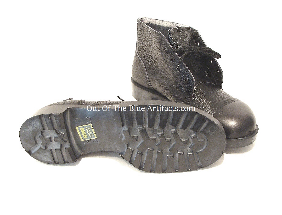 N.C.B. Black Thick Leather Outer Steel ToeCap Ankle Boots Out Of The