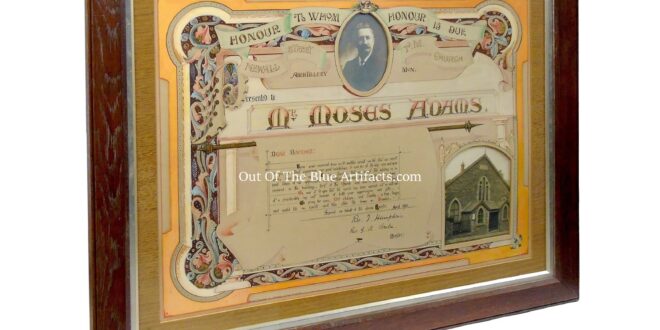 Mr Moses Adams – Abertillery Contractor and Builder – Illuminated Address
